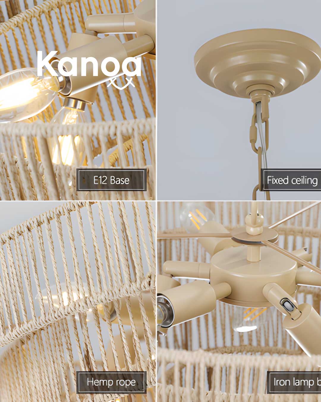 Kanoa Rattan Chandelier