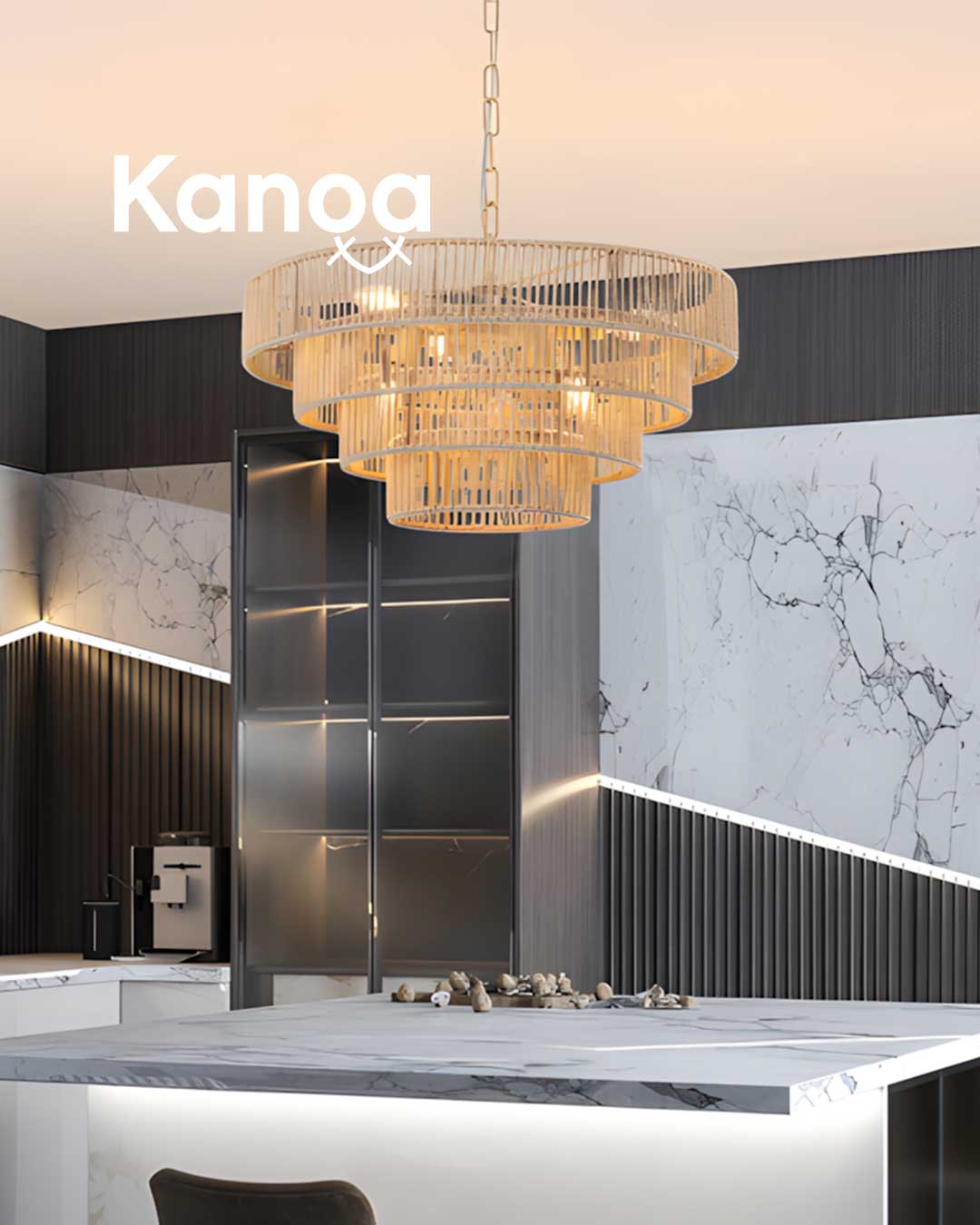 Kanoa Rattan Chandelier