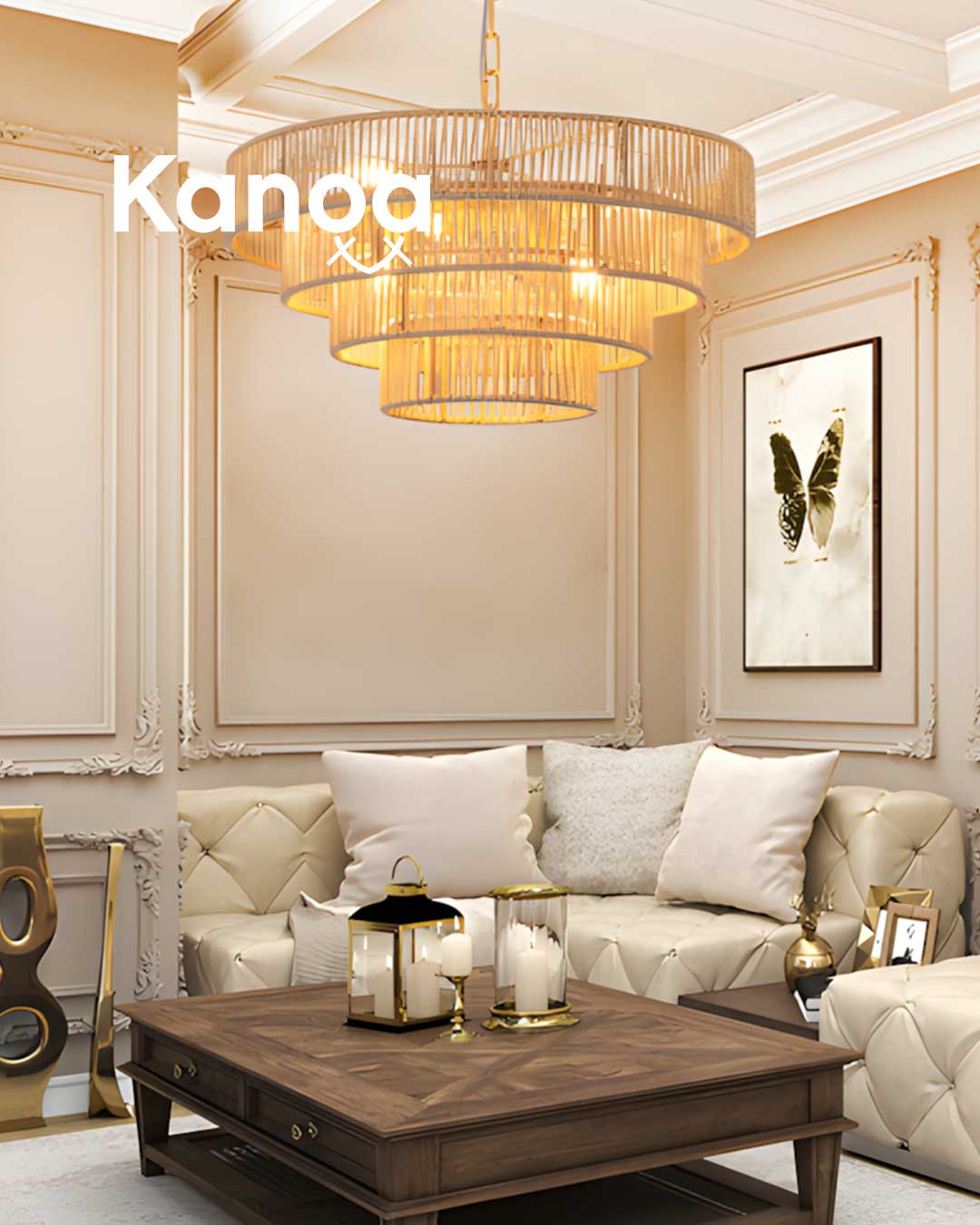 Kanoa Rattan Chandelier